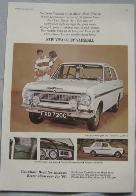 1965 Vauxhall Viva 90 Original advert No.1