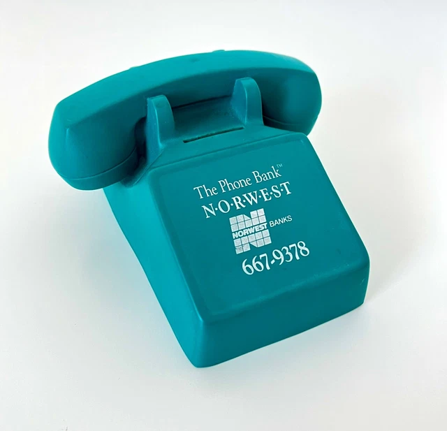 Vintage Norwest Bank Vinyl Telephone Advertising Promotional Toy Premium Promo