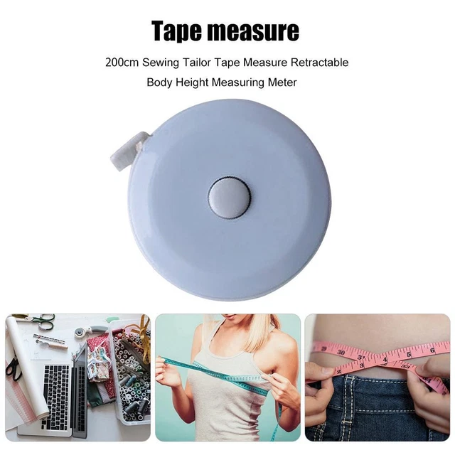 2m Retractable Measure Tape Kid Height Size Gauge Measurement Ruler (Blue) fr 3