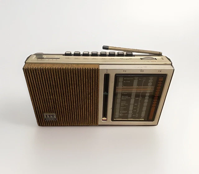 Ancien Radio ITT Schaub Lorenz Touring International 103 Noir Fonctionne Rare 20795