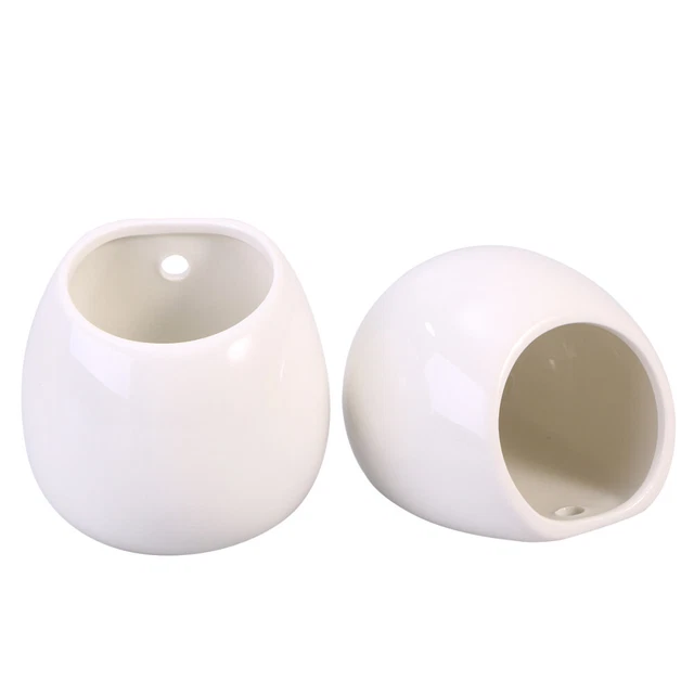 2 Pcs Mini Ceramic Flower Pot Plant Pots Round Vase Succulent Plants