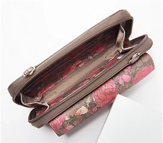 Save the Girls Touchscreen Crossbody with RFID- (Roses in Bloom, ) A465120