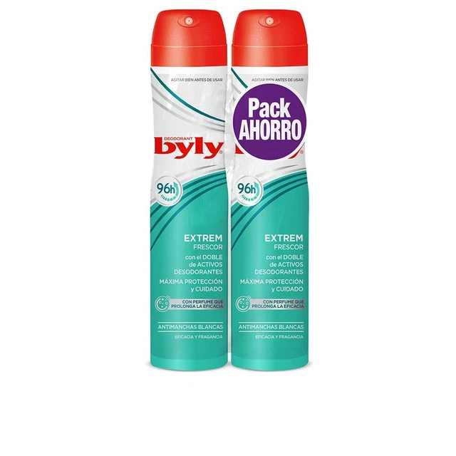 Hygiène Byly men EXTREM FRESCOR 96H DEO vaporisateur coffret 2 x 200 ml