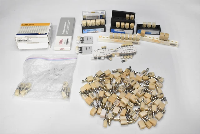 Sirona, Ivoclar, and Vivadent Assorted CAD/CAM Lab Blocks for Dental Restoration
