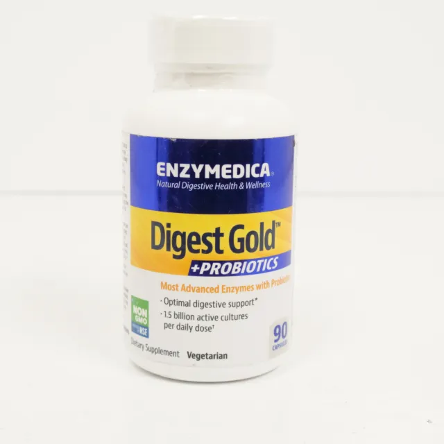 NEW SEALED Enzymedica Digest Gold + PROBIOTICS -90 Capsules- Exp 12/2023