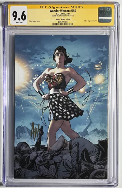 Wonder Woman #750 CGC SS 9.6 signed Adam Hughes Variant Cover AH NM 2020