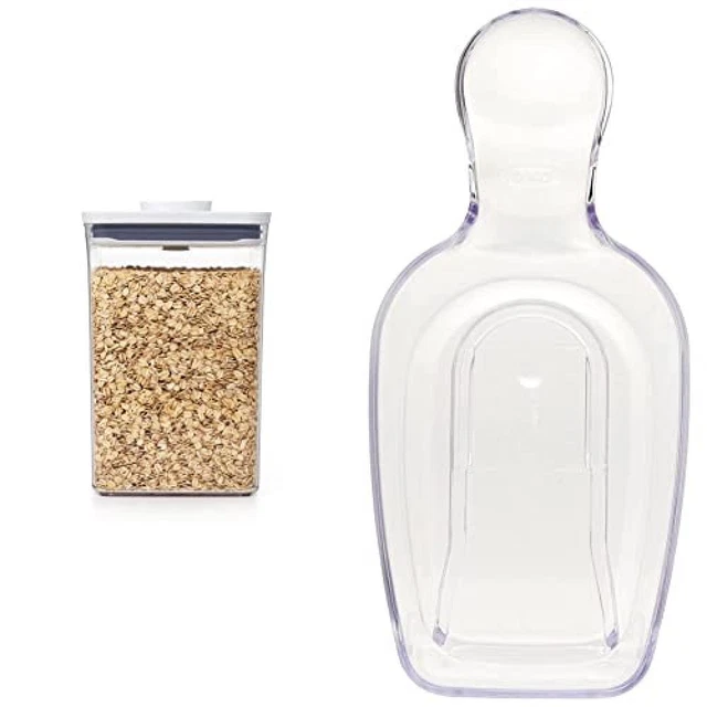 OXO Good Grips Sessola per Dosare Mezza Tazza Pop, Transparente, 115 ml + Conten
