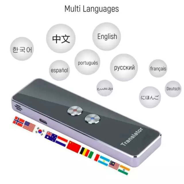 Portable Real Time Voice Translator - 40+ Languages Instant Translation Tool