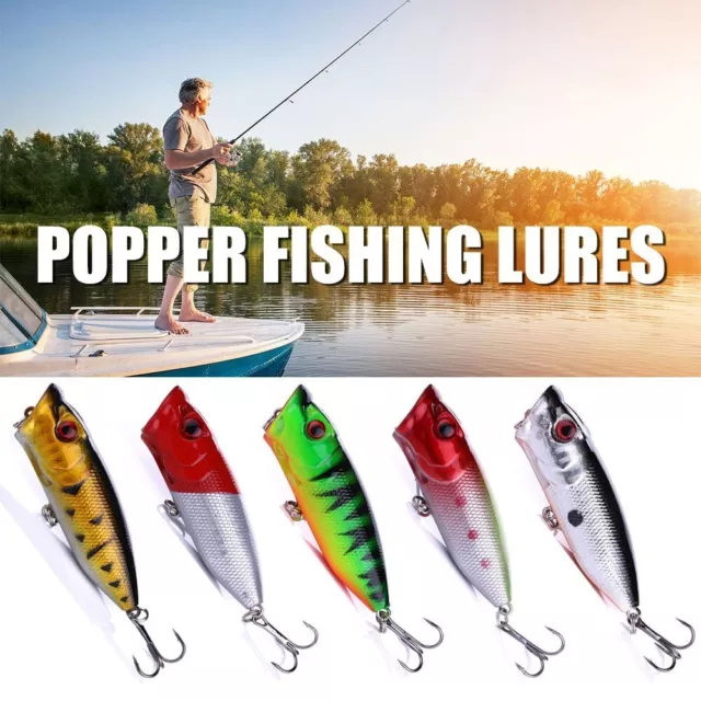 1PC TOP WATER Popper 6.5CM/13G Baits Hook Minnow Crankbaits Popper Fishing  Lures $13.50 - PicClick AU