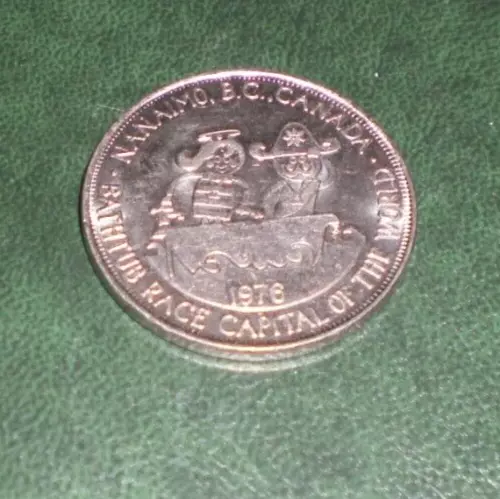 Trade Dollar Token Nanaimo Bathtub Races 1976 Coin 10th Annual Race Excellent