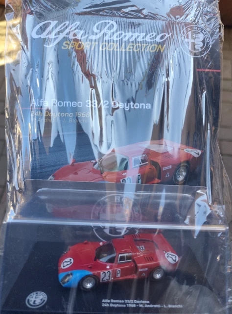 Maquette 1:43 Spark Alfa Romeo T33.2 #23 – 24H Daytona 1968 – Pilotes Andretti Bianchi – Modèle US378 – Neuf