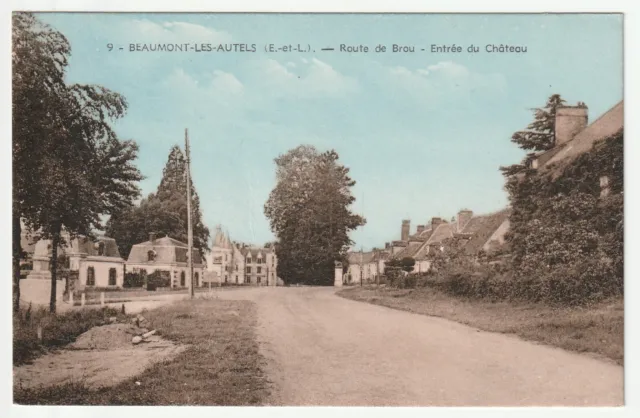 BEAUMONT LES ALTELS - Eure & Loir - CPA 28 - the route de Brou