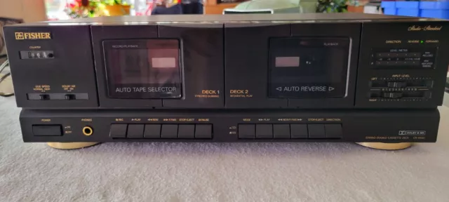 FISHER dual Double CASSETTE PLAYER STUDIO standard Model CR-W683 test/works