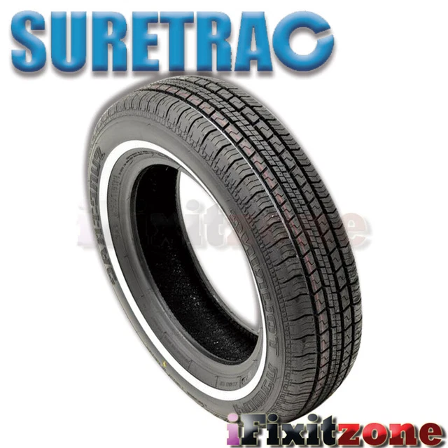1 Suretrac Power Touring 175/70R14 84S Tire, White Sidewall, All Season, Touring