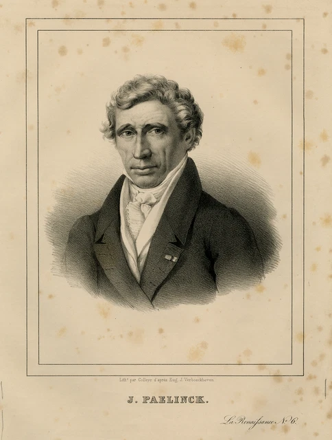 Antique Print-J PAELINCK-PORTRAIT-Colleye-Verboeckhoven-1850