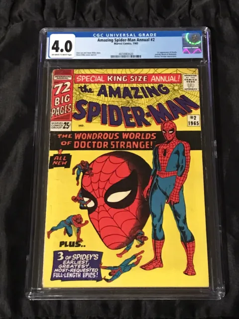 Marvel Comics 1965 Amazing Spider-Man Annual #2 CGC 4.0 Very Good Ditko Cover!