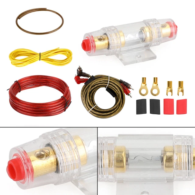 10 GAUGE 1500W Cable Car Amplifier MJ-8 Audio RCA Sub Subwoofer Wiring Wire E4