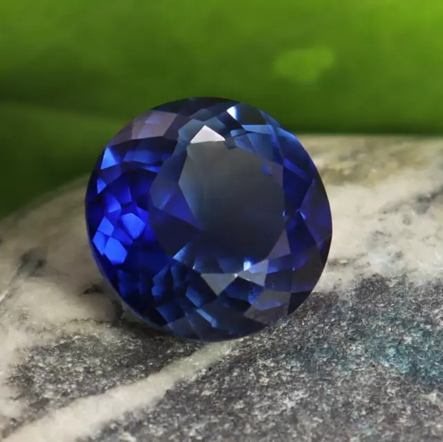 Natural Blue Sapphire Round Cut Gemstone 15mm - 18.90 Ct AAA+ Gemstone