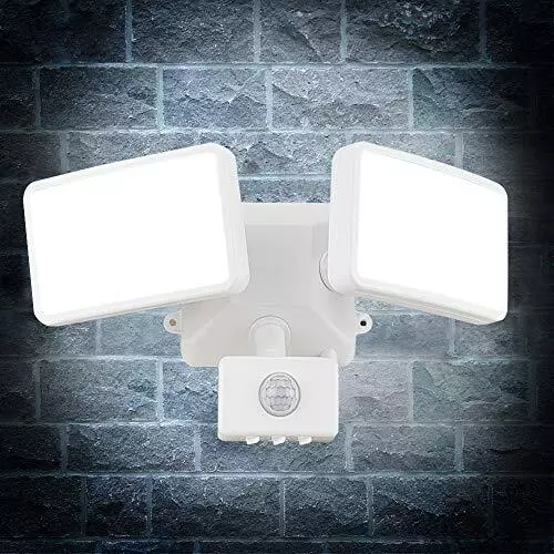 Projecteur LED 20 W blanc avec détecteur de mouvement Blanc.