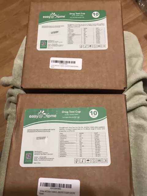 Paquete de 20 vasos de prueba de drogas Easy@Home 14 paneles +3 adulteración, ECDOA-1144A3:5