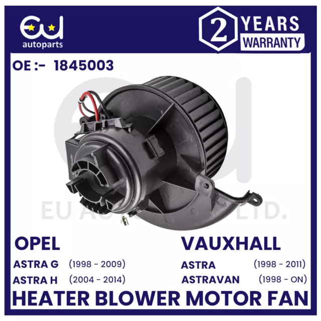 For Vauxhall Astra G Mk4 / Astra H Mk5 1998-2014 Heater Motor Blower Fan Rhd 3