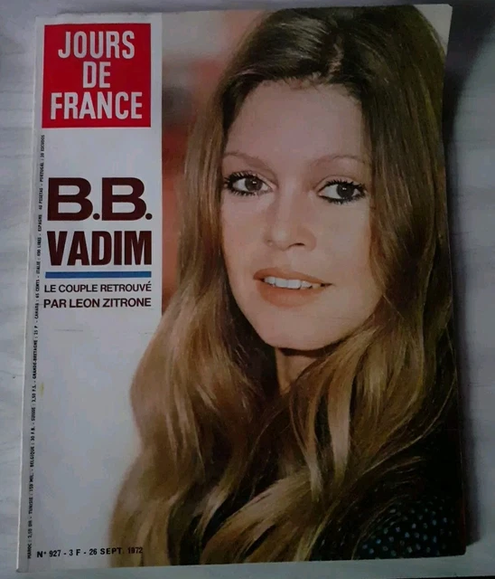 JOURS DE FRANCE Sylvie Vartan A L Olympia N° 926 Septembre 1972 Sous