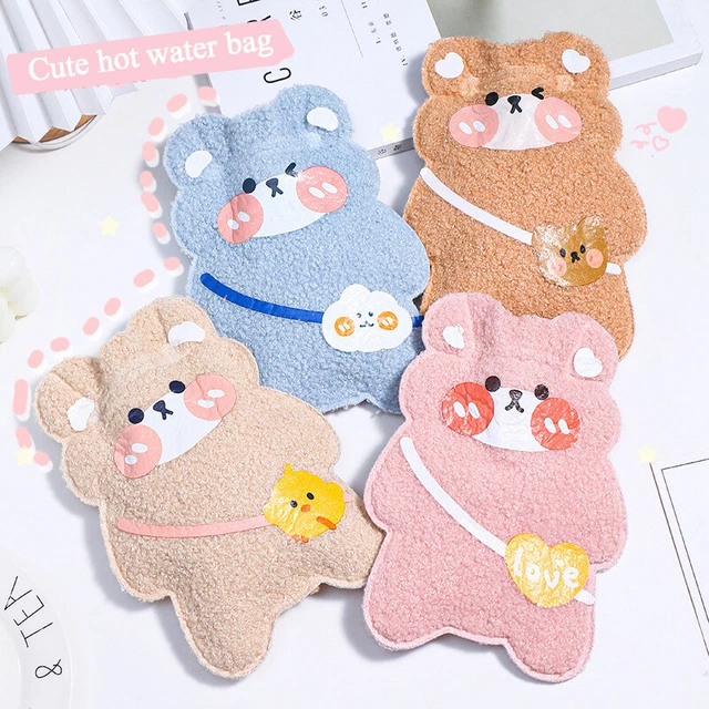 Hot Water Filling Bottle Bag Warm Relaxing Heat Cold Therapy Cartoon Hand Warmer