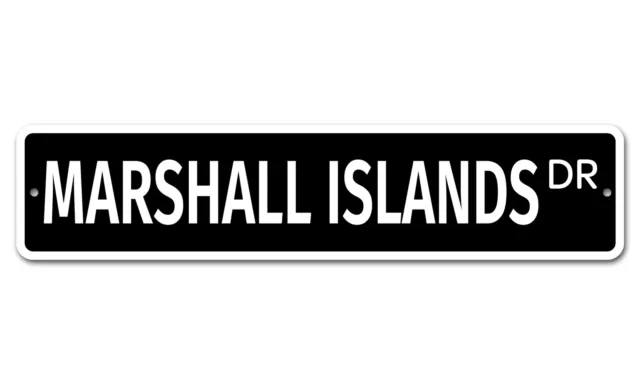 6714 SS Marshall Islands 4" x 18" Novelty Street Sign Aluminum