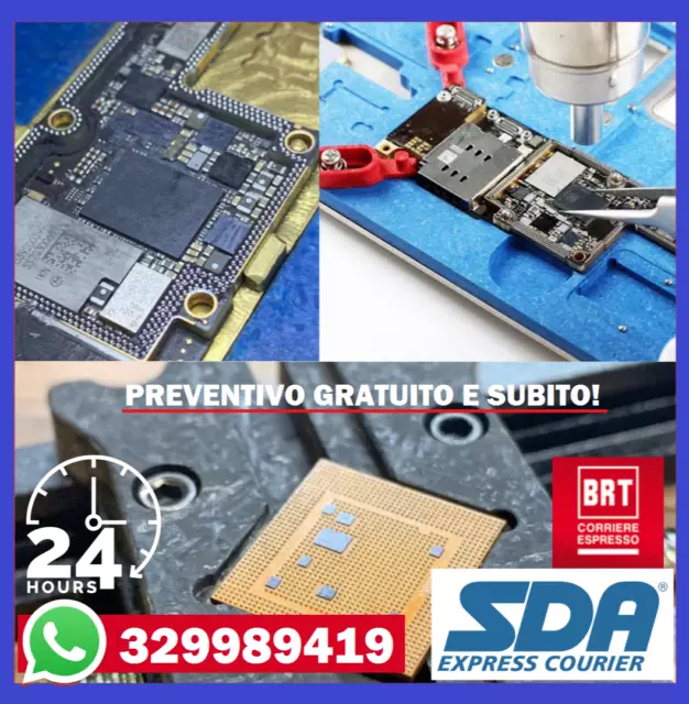 Riparazione scheda madre Apple iPhone 7 8 X XS XR 11 12 pro 13 tutti i modelli