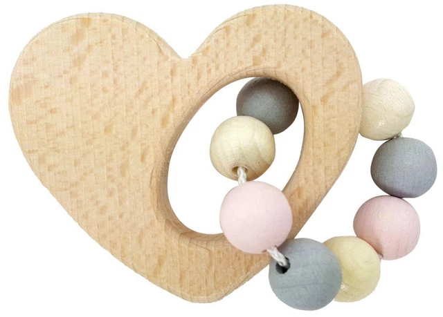 Jouet pour Bébé Hochet Cœur Bxlxh 75x50x100mm Neuf Hochet Activité Motrice