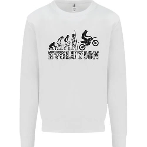 Evolution of Motorcycle Motorbike Biker Kids Sweatshirt Jumper