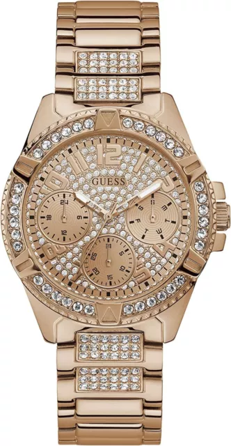 Guess Lady Frontier Quartz Crystal Rose Dial Ladies Watch W1156L3