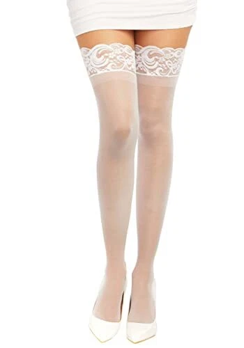 Dreamgirl Women’s Sheer Thigh High Pantyhose Hosiery Nylons Stockings with Co...