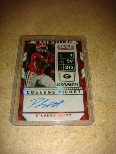 2020 Panini Contenders Draft Picks Dandre Swift RC Auto # 10/15