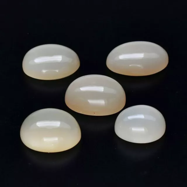 ★★ RARE !! 5 PIERRES DE LUNE D'INDE : 24,92 CARATS ★★ p295.136T