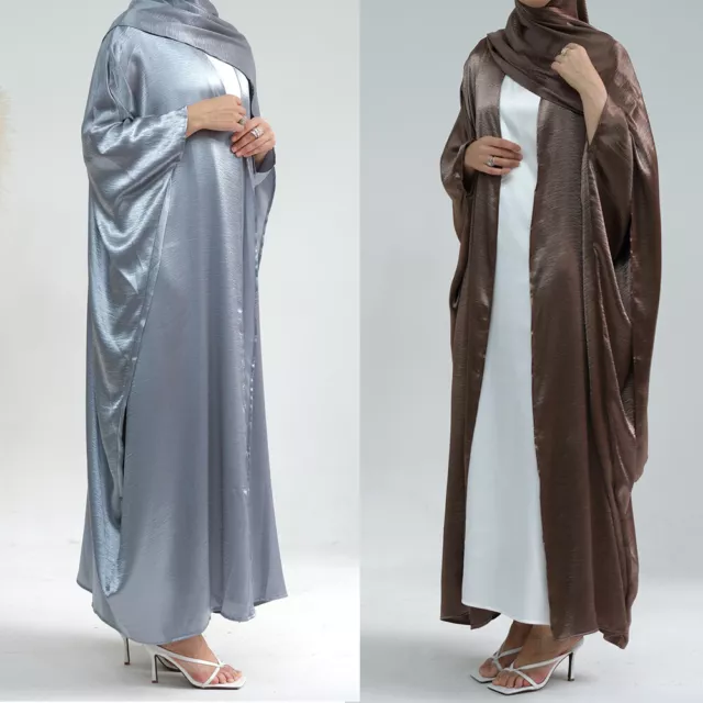 Muslim Abaya Women Open Cardigan Kaftan Dress Islamic Maxi Dress Dubai Cocktail