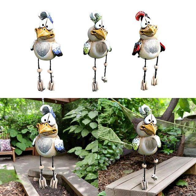 Chicken Statue Resin Figurines Sculpture Yard Desktop Rooster Garden Statue