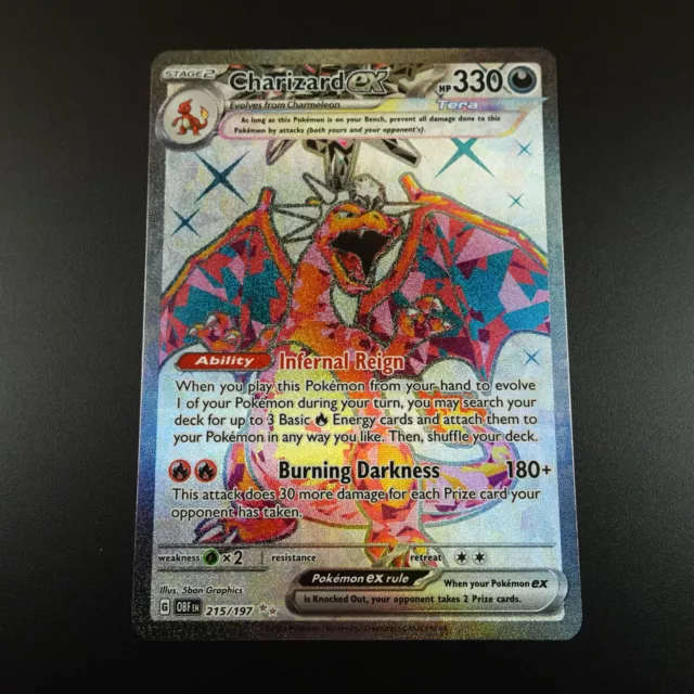 Charizard ex 215/197 Obsidian Flames Holo Pokémon-Karte