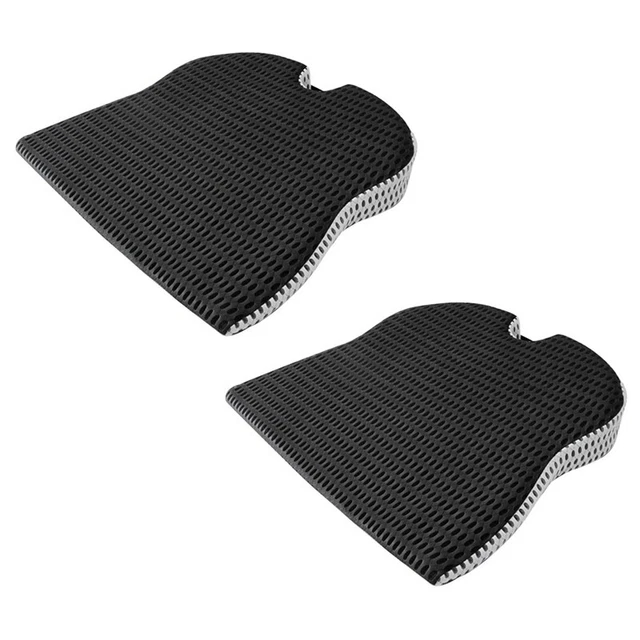 2X Cojín de asiento de cuña de coche para conductor asiento de oficina silla de ruedas Cojín ortopédico C8K6