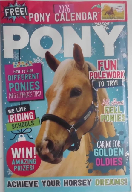 PONY MAGAZINE JAN 2026 Fun Polework, How to ride different ponies ...
