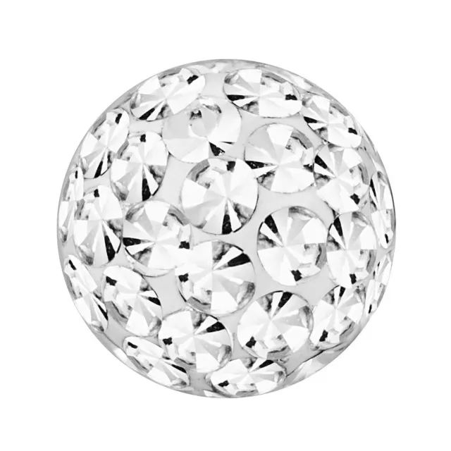 Piercing-Kugel Schmuck Ball Multi Kristalle Kristall Klar | 3 - 8 mm