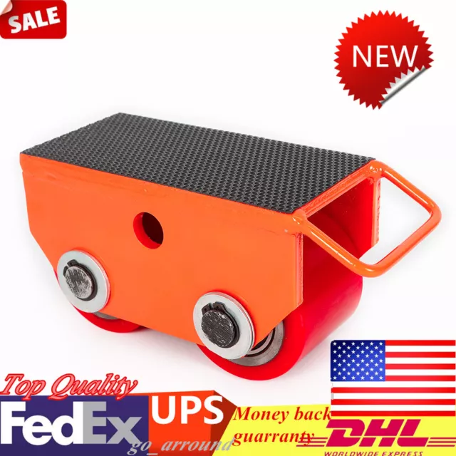 2.5Ton 5500lb Machinery Roller Mover  Machine Dolly Skate 2 Roller Cargo Trolley