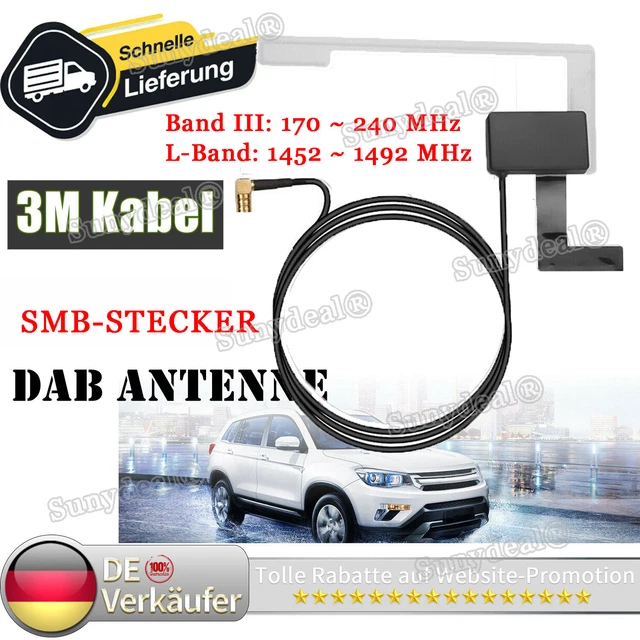 Vecys F/A Dab Dab Aplificador De Señal De Antena De Coche Fakra Z