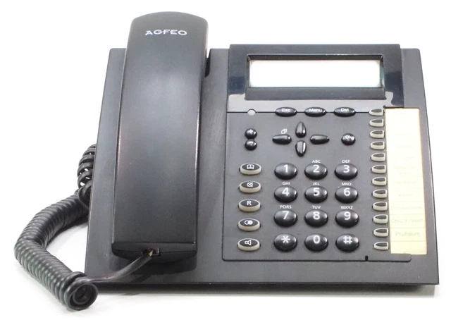 AGFEO T 18 analoges Tischtelefon (6101179) Telefon schwarz Büro Office; K86 254 AGFEO T 18 analoges Tischtelefon (6101179) Telefon schwarz Büro Office; K86 254