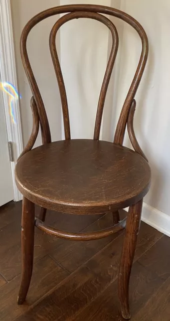 Vintage Rustic Bentwood Bistro Dining Chair Mid Century Modern Thonet Style