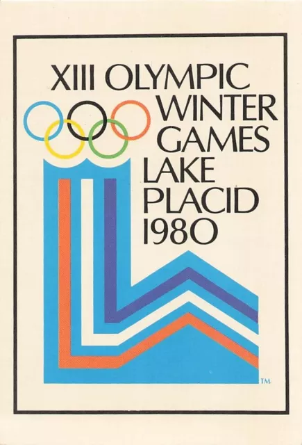 1980 Winter Olympic Games Lake Placid, Original postcard.