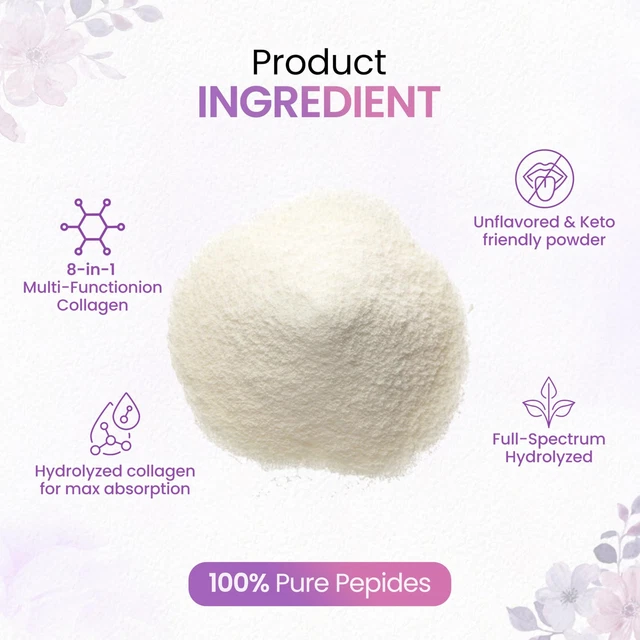 PEAKHEALTH MULTI COLLAGEN Peptides Powder 1lb,Hyaluronic Acid ...