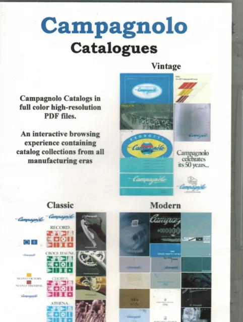 Campagnolo Catalogues on DVD Campybike.com 2008 Edition pdf high res files