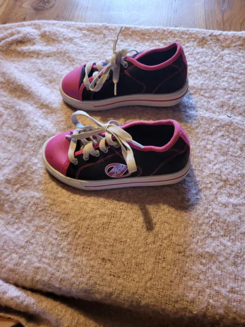 heelies girls size 13 trainer style in pink and dark blue 2