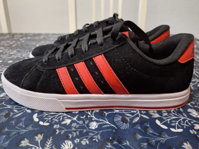 Adidas neo trainers black and orange cheap